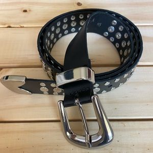 Black leather belt Size 85